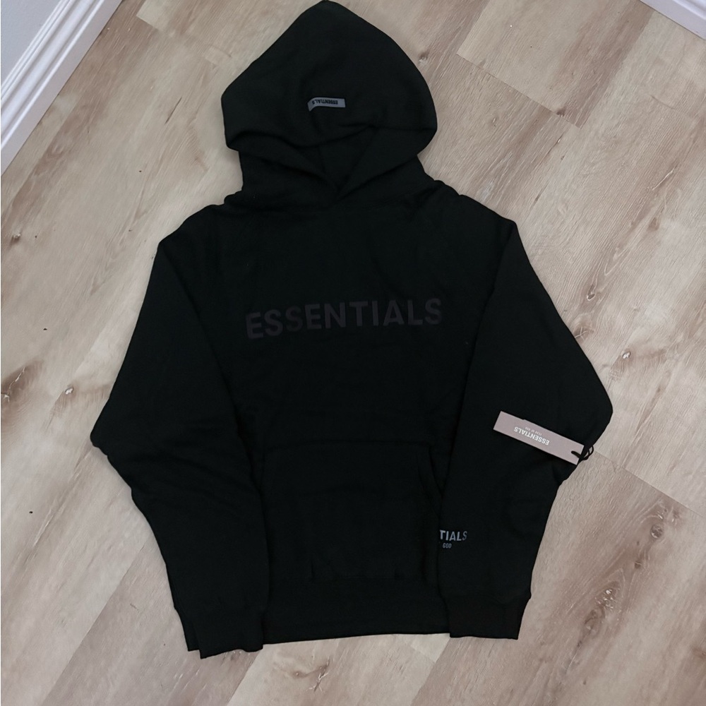 Essentials Black Hoodie Sweater